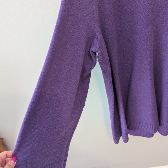 Lane Bryant V-Neck Purple Sweater - Picture 4 of 6
